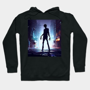 Spooky zombie in city Hoodie